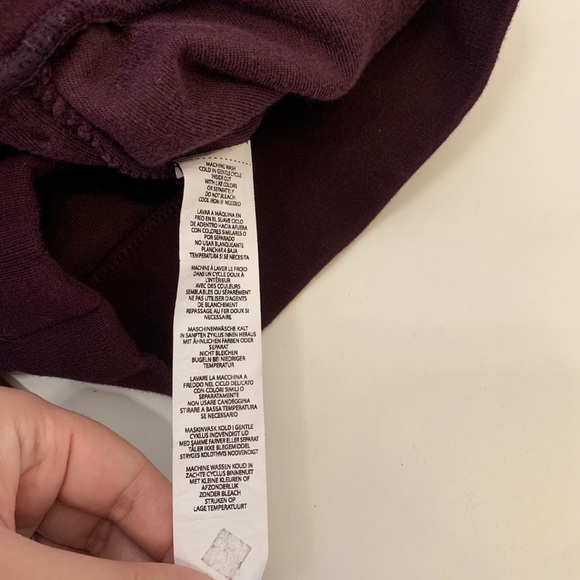 Fabletics Liane Velvet Dark Maroon Pullover Size XS - Picture 7 of 8